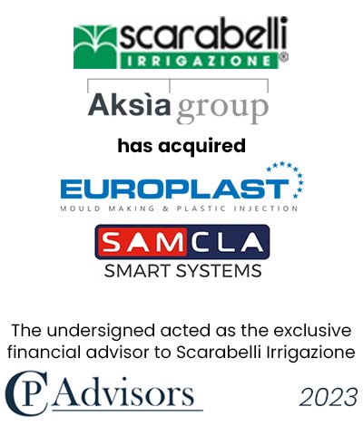 CP Advisors advised the shareholders of Scarabelli Irrigazione, a leading group active in the production and distribution of irrigation systems, in the acquisition of FGR, Europlast and Samcla ESIC