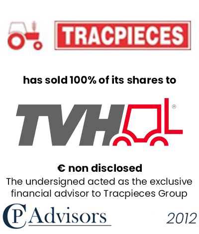 CP Advisors advised Tracpieces-Agripieces Group on the sale of its business to TVH France