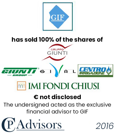 CP Advisors advised GIF on the sale of Gruppo Giunti to IMI Fondi Chiusi