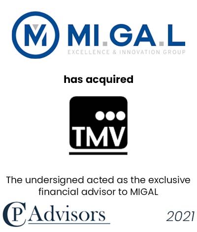 CP Advisors advised MIGAL Group, a leading engineering player active in the design and production of forged and machined brass, copper and aluminum industrial components, on the acquisition of TMV.