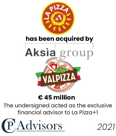 CP Advisors advised the shareholders of La Pizza+1, a leading Italian producer of refrigerated pizza, focaccia and pinsa, in the divestiture of the business to Valpizza, backed by Aksia Group private equity.
