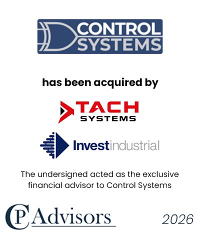 CP Advisors advised Control Systems, a leading designer and manufacturer of electronic and mechatronic devices, on its sale to TACH Systems Group, controlled by Investindustrial.